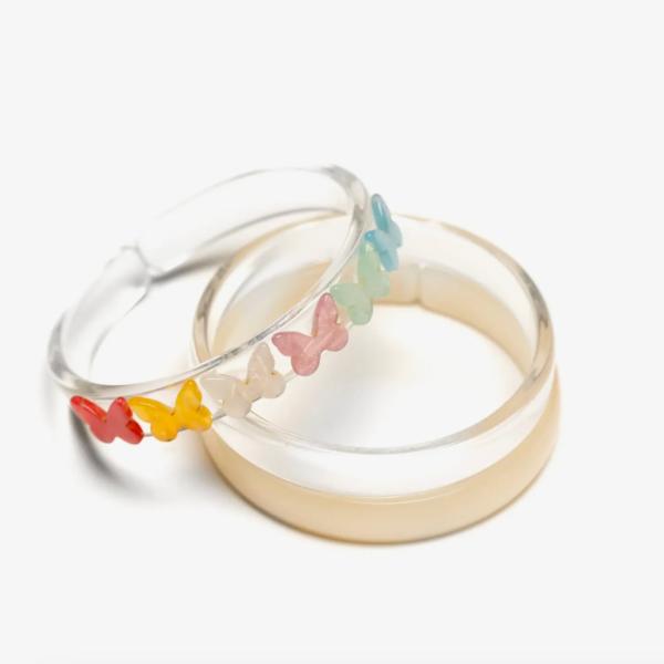 Accessories |  Butterfly Pearl Pastel Shades Bangles (Set Of 3) Accessories Accessories