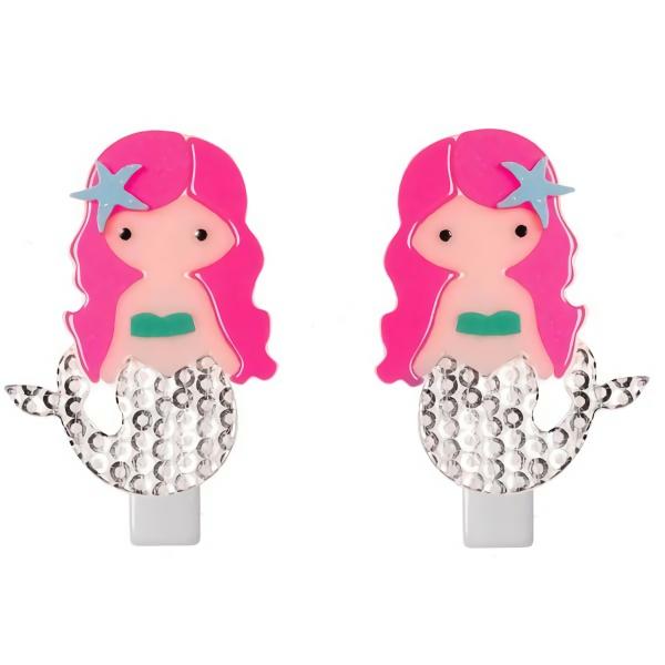 Accessories |  Mermaid – Neon Pink Hair Alligator Clips Accessories Accessories