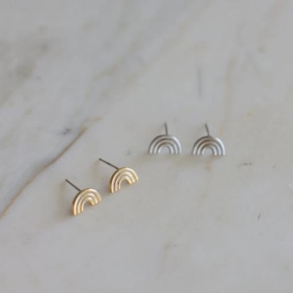 Accessories |  Petite Rainbow Studs -Gold Or Silver Accessories Accessories