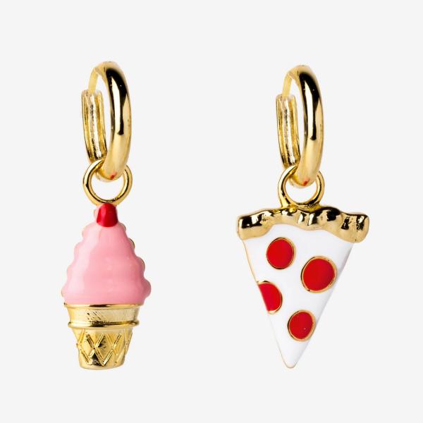 Accessories |  Pizza & Ice Cream Hoop Earrings Accessories Accessories