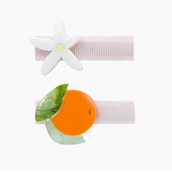 Accessories |  Tangerine Flower Hair Clips (Pair) Accessories Accessories