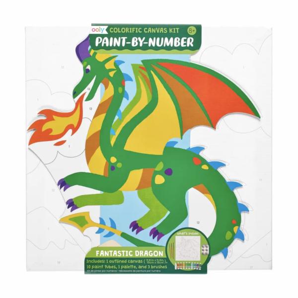 Arts, Crafts & Science |  Colorific Canvas Paint By Number Kit – Fantastic Dragon (8-12Yrs) Arts, Crafts & Science Arts, Crafts & Science