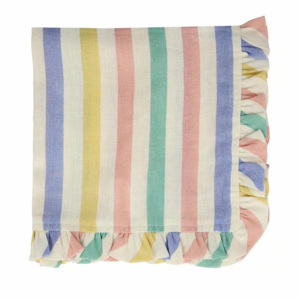 Housewares |  Multi Stripe Ruffle Cloth Napkins Housewares Housewares