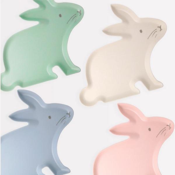 Housewares |  Reusable Bamboo Bunny Plates (Pk4) Housewares Housewares