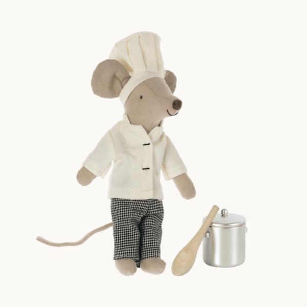 Maileg |  Chef Mouse With Soup Pot And Spoon Maileg Maileg