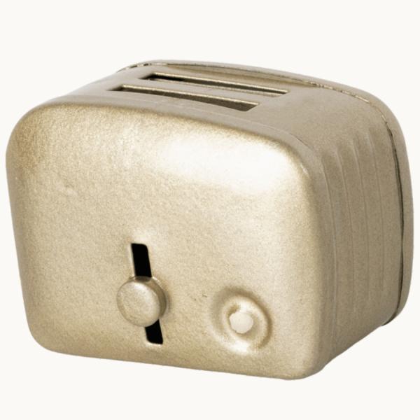 Maileg |  Miniature Toaster & Bread – Silver Dolls, Friends & Dollhouse Dolls, Friends & Dollhouse