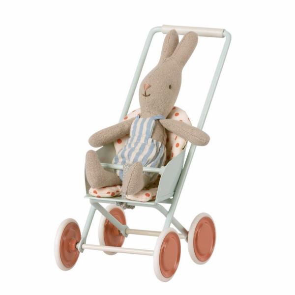 Maileg |  Stroller Micro – Sky Blue Dolls, Friends & Dollhouse Dolls, Friends & Dollhouse