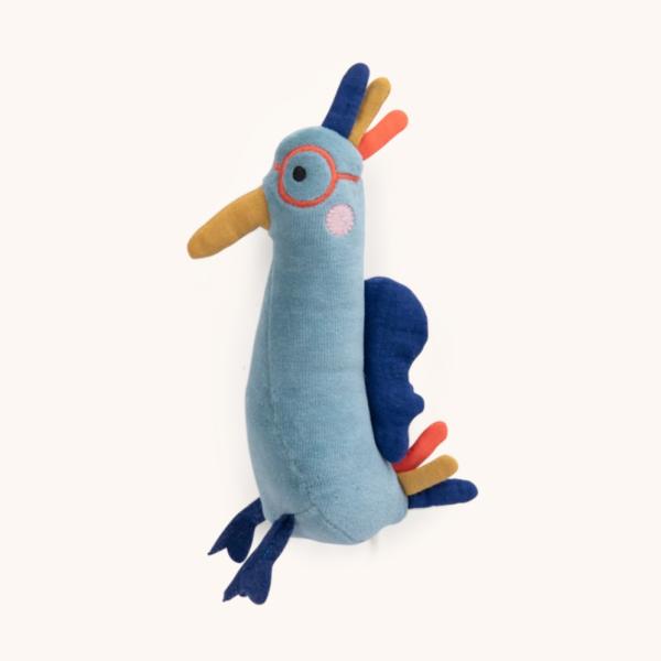 Plush |  Blue Bird Rattle "The Toupitis" Plush Plush