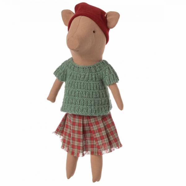 Plush |  Christmas Pig – Girl Maileg Maileg