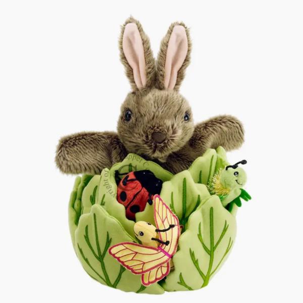 Plush |  Hide-Away Hand Puppets: Rabbit In A Lettuce Plush Plush