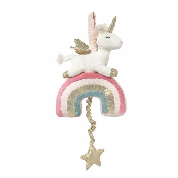 Rattles, Teethers And Lovies |  Unicorn And Rainbow Music Stroller Toy Mobile Rattles, Teethers And Lovies Rattles, Teethers And Lovies