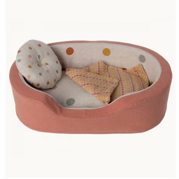 Plush |  Maileg Dog Basket – Coral Maileg Maileg