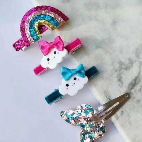 Accessories |  Glitter Rainbow – Set Of 4 Hair Clips Accessories Accessories