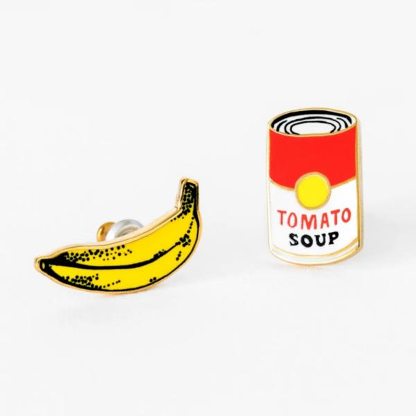 Accessories |  Pop Art Soup & Banana Earrings Accessories Accessories